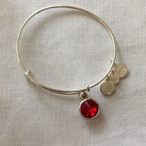 Alex and Ani bracelet with Red Jewel